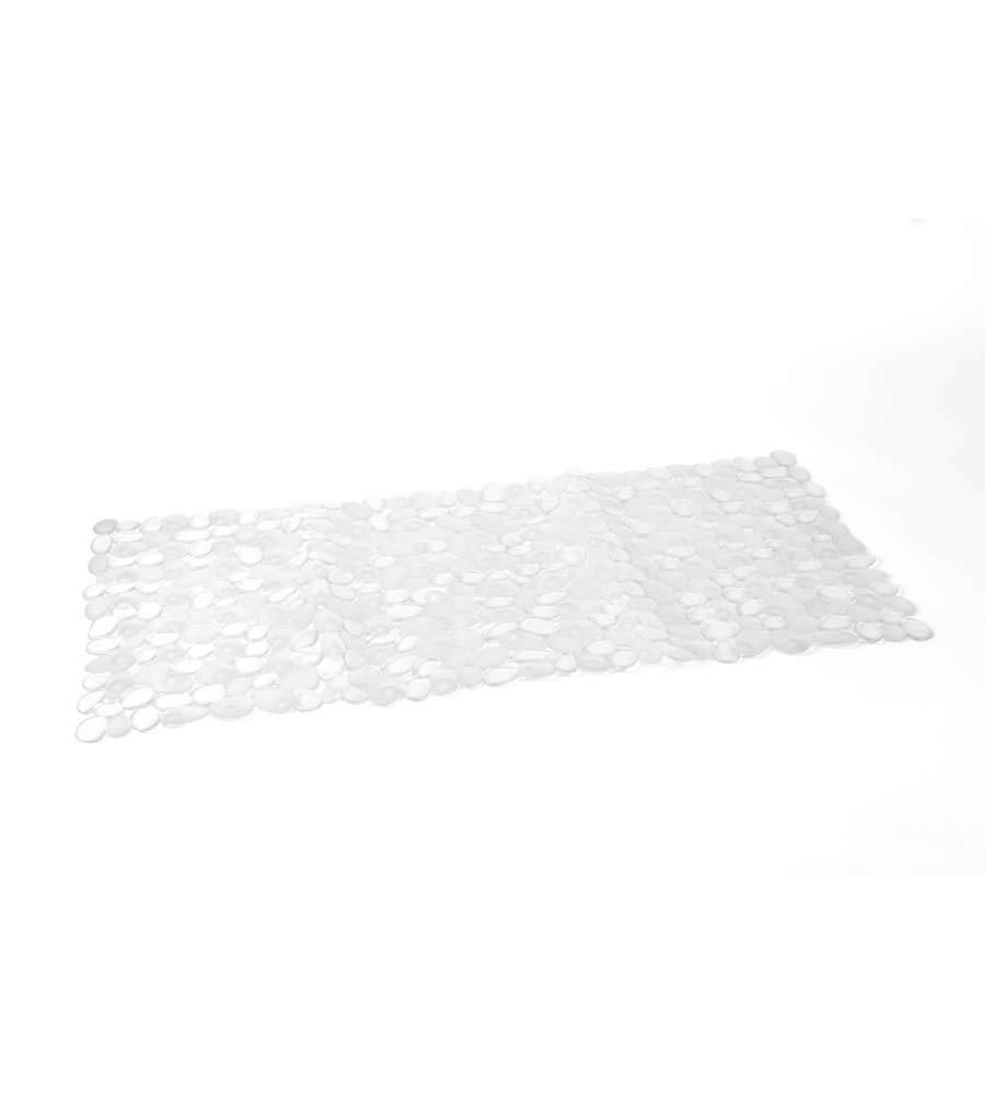 Gedy G-River Non-Slip Bath Mat with Suction Cups, Size: 35 x 70 cm, Resin Bath Mat, Transparent Finish, R&D Design, Made in Italy, Machine Washable Rug, 2 Year Warranty