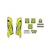STAR SAM Adesivi Compatibili con forcella bici Rock Shox Revelation 2016 -29'' Giallo fluorescente 1 CMT