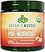 ORGANIC MUSCLE #1 Rated Organic Pre Workout Powder - **New Flavor** Natural Vegan Keto Pre-Workout & Organic Energy Supplement for Men & Women- Non-GMO, Paleo, Plant Based - Strawberry Mango - 160g