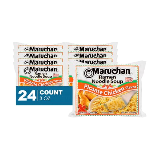 Maruchan 24- Pack of Picante Chicken Instant Ramen Noodles 3 oz P...