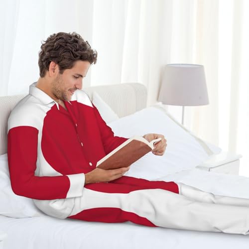 Pyjama classique à col cranté en textile léger et doux