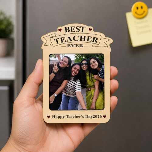Image of Personalised Teacher's Day Fridge Magnet with Custom Photo (Fridge Magnet 2)