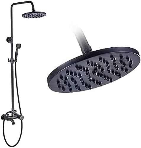 Robinet de douche mural 8 pouces anti-corrosion en laiton avec douche à main