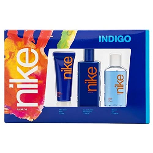 Nike Indigo Estuche de Regalo para Hombre EdT 100ml + After Shave 75ml + Gel Baño 100ml