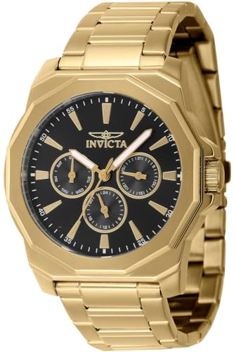 INVICTA Speedway Reloj para Hombre Cuarzo - Acero Inoxidable - 42mm, Oro/Negro