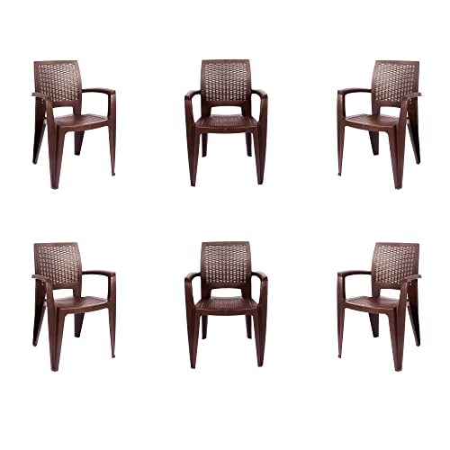 CREVICOSTA QUALITY MARK MARCAS DE CALIDAD - Set 6 Sillas de Resina Caribe (Chocolate)