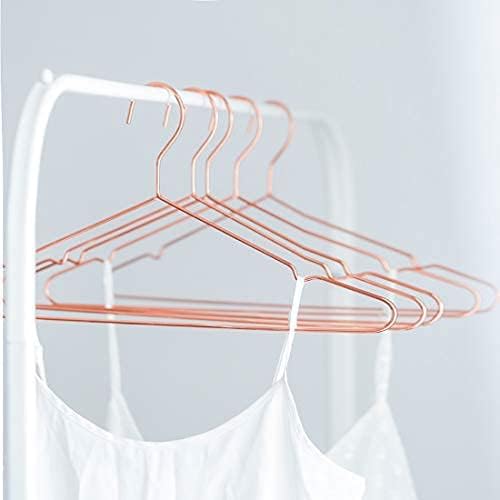 Qualsen Coat Hangers,10 Pack Metal Hangers for Clothes,Space Saving Adult Clothes Hangers,42cm Rose Gold Hangers,Heavy Duty Hangers for Blouse Dress Shirt Jacket Trousers