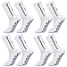Produktbild Apricitie 4 Paare Fußball Socken Männer, Fußballsocken Sportsocken Fussball Socken Anti Rutsch Grip Fußball Socken für Herren