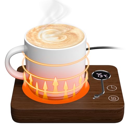 CEROBEAR Coffee Mug Warmer Cup Warmer for Desk Home Office Smart Mug Warmer with Gravity Sensor 3 Temperature Settings (55/65/75) 4H Auto On/Off Electric Beverage Warmer for Tea Coffee Milk