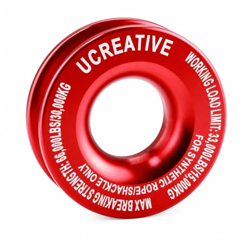 Ucreative 66,000 lbs Winch Recovery Ring for Vehicles