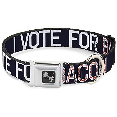 Collier pour chien Buckle Down boucle os imprimé bacon original - 2