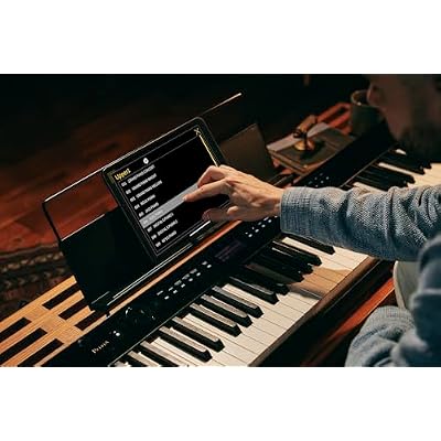 Casio PX-S3100 Privia Digital Piano - حزمة سوداء مع حامل CS-68، ونظام SP-34 ثلاثي الدواسات، ومقعد، وسماعات رأس، وكتاب تعليمي، ودروس عبر الإنترنت، وقماش تلميع أوستن بازار