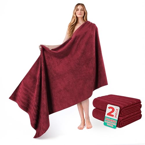 Image of American Soft Linen 100% Cotton Luxury Turkish Towels, 2PC 35x70 Bath Sheet | Soft Absorbent Quick Dry OEKO Tex Standard 100 Certificated Durable Machine Washable Breathable Premium Hotel Quality