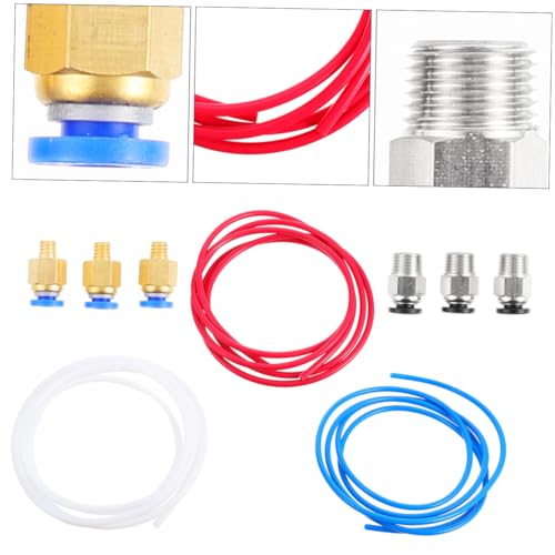 GLEAVI 9pcs Tube Quick Fitting Pneumatic Fitting for Printer Supplies Compatible Ptfe for Printing Accessories and Quick