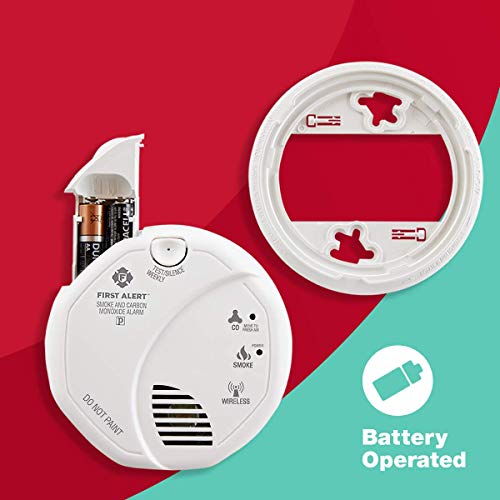 First Alert Battery Powered Wireless Interconnected Photoelectric Smoke And Carbon Monoxide Combo Alarm With Voice And Location, Sco500B-3 #TOP4