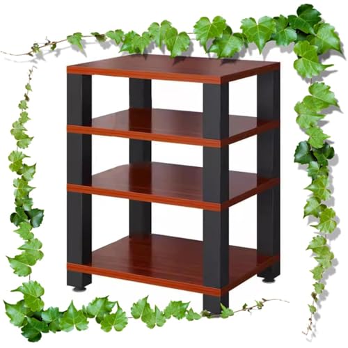 Multifunktionaler 3-stufiger AV-Ständer aus Massivholz – Stilvolles Medienregal zur Aufbewahrung von Stereo- und HIFI-Anlagen, 78,5 cm/31 Zoll – Ideale...