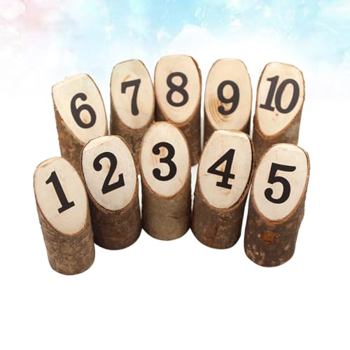 Mini souches en bois x10 pour numéro de table rustic chic - 5