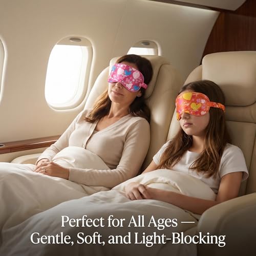 Image of Luxury Sleep Mask - Soft, Lightweight & Ultra Comfort-Perfect for Light Blocking Wake up Radiant (Pink, Elastic Band Strap)