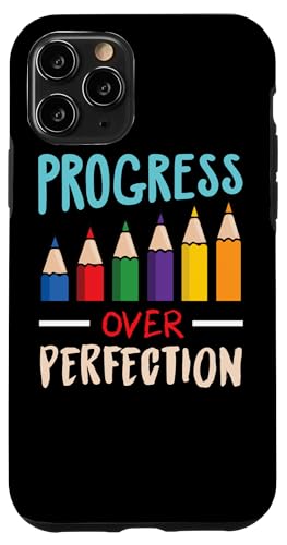 Back to School Teacher Motivational Progress Over Perfection �X�}�z�P�[�X iPhone 11 Pro �p