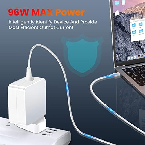 96W USB C Fast Charger compatible with HUAWEI MateBook D15 D14 13 12 HUAWEI Magicbook 15/14 Huawei Mate Honor MacBook Pro 16 15 inch DELL XPS 15 13 12 and All of USB-C Device