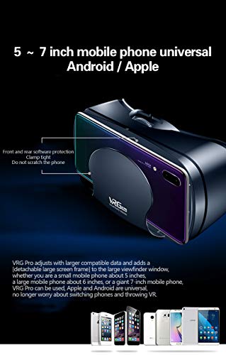 fanen Óculos VR Headset VRG Pro 3D VR de realidade virtual, tela completa visual, amplo angular, ócu