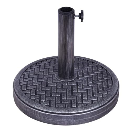 Backyard Expressions 26.5 Lb Umbrella Stand, Patio Umbrella Base, 15
