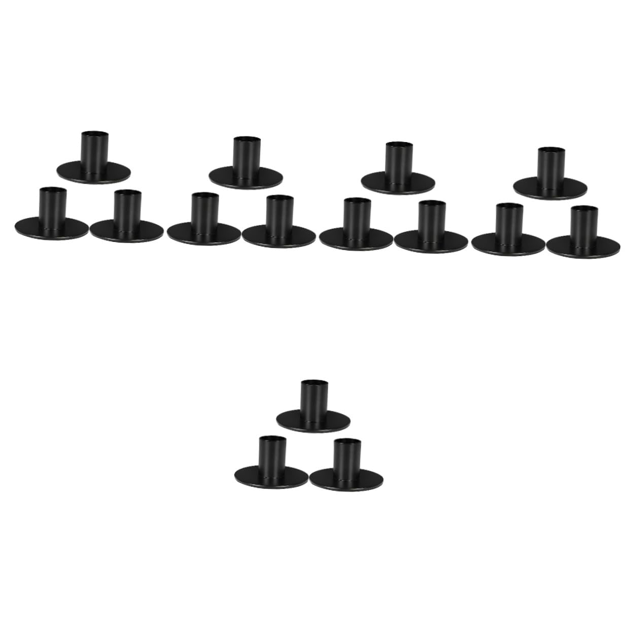 OUNONA 5sets 3pcs Vintage Iron Candle Holders for Home Decor Tabletop Candle Stands for Weddings and Parties Retro Design and Elegant Decorative Centerpieces 3pcs*5