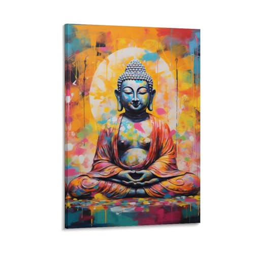 Bouddha statue décoration murale grand format pour votre coin méditation