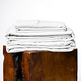 Olive + Crate Eucalyptus Sheets Set – Cooling Sheets for Hot Sleepers – 100% Organic Tencel Lyocell – Queen Size – Hypoallergenic, Moisture-Wicking – Deep Pockets, Soft, Durable 60' x 80' [White Snow]