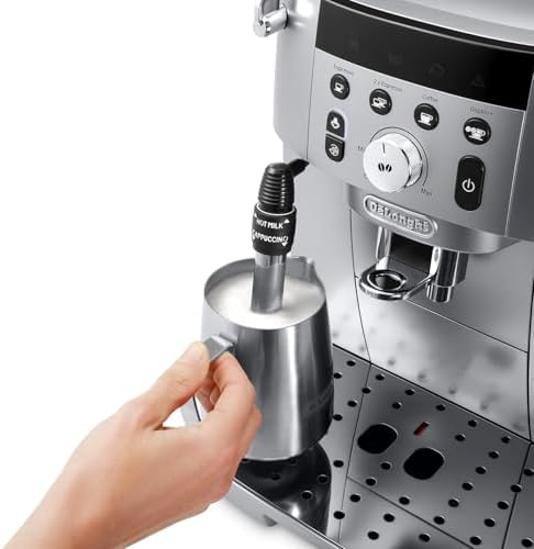 De'Longhi Magnifica S Smart ECAM250.​31.​SB, Machine à Café Automatique avec Mousseur à Lait, Taille Compacte Machine Grain à Tasse, Mousseur à Lait Manuel, 4 Recettes en Une Touche, Argent Noir          [Classe énergétique A] - Image 5