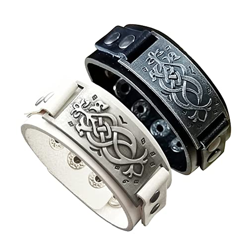TURTLEDOVE Dara Celtic Knot Bracelet - 2 PCS Viking Bracelet with Vintage Totem