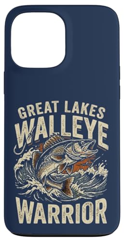 Great Lakes Walleye Warrior Vintage Fishing Angler Lake Fish �X�}�z�P�[�X iPhone 13 Pro Max �p