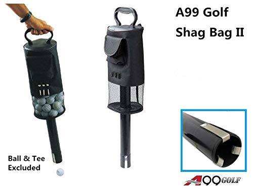 A99 Golf Ball Tube Pickup Retriever Golf Ball Shag Bag Ii Pick Up Grabber Retriever Convenient Pocket And Tees Holder Capacitity Of 80 Balls #TOP4
