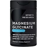 Sports Research - ® Magnesio glicinato Supporta il sonno riparativo e i processi enzimatici 160 mg di magnesio chelato L