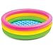 KUANTAN Brodzik dla dzieci, 60 cm / 90 cm / 120 cm, 3-kolorowy, tęczowy, okrągły, PCW, nadmuchiwany, dla dzieci