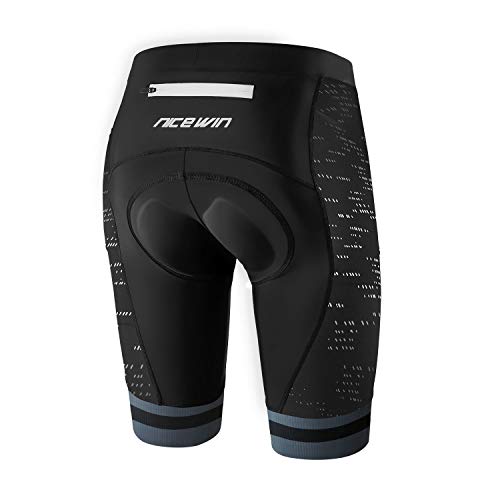 LOHOTEK Cyclisme-Shorts Homme-VTT sous-Vêtements Respirant-Rembourré Réfléchissant-Cuissard - Séchage Rapide de 3D Gel Confortable élastique Sports Shorts Cycliste (Noir, S)