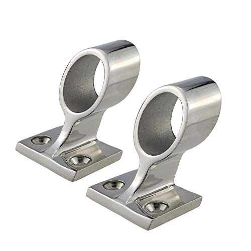 NRC&XRC 2pack 316 Stainless Steel 60 Degree Center Handrail Fitting, 7/8-Inch OD Tube for Marine Boat