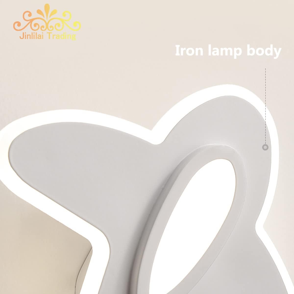 16W LED Kids Wall Lights Bedroom Wall Lamp for Children Room White Metal Bedside Lamp Airplane Shape Wall Sconce with 3 Color Temperature, 3000-6000K