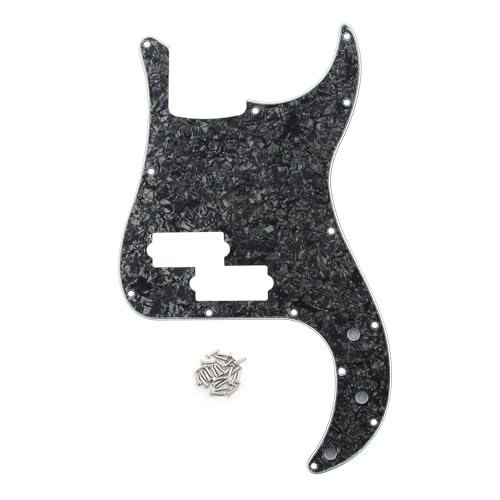 FLEOR P Bass Pickguard Guitar Scratch Plate Pick Guard for 4 String American/Mexican Standard P Bass Style...