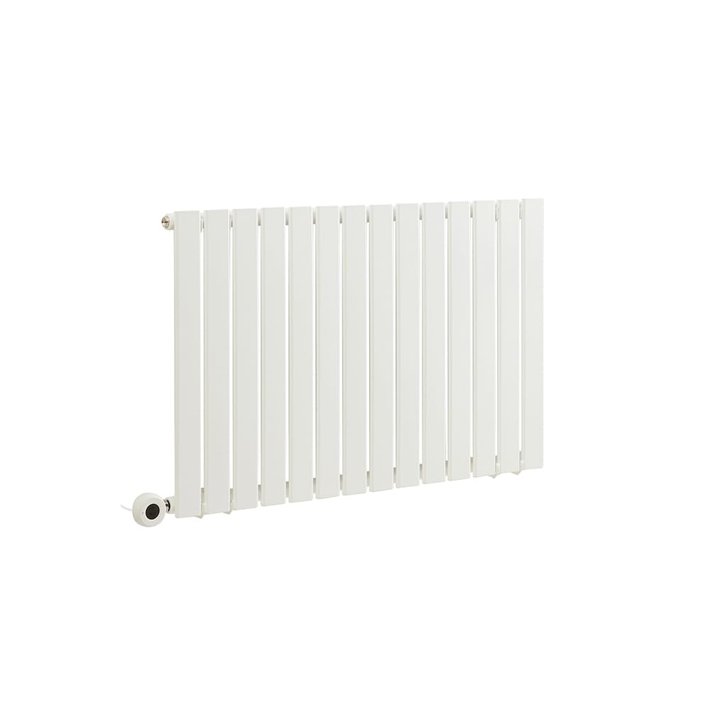 MILANO 800W White Horizontal Single Flat Panel Electric Radiator 635x980mm