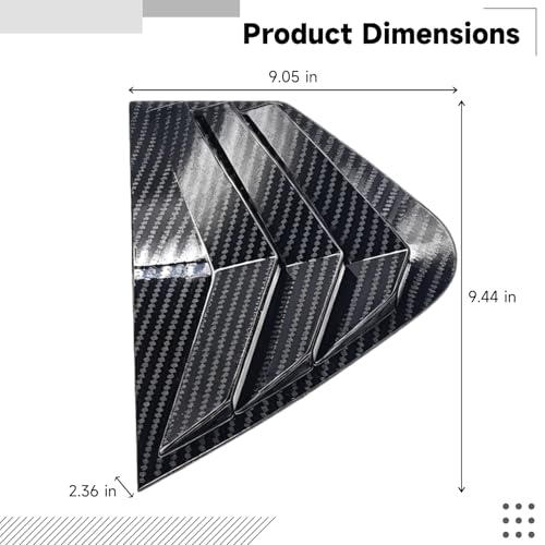 Persianas de cuarto de panel estilo fibra de carbono para lucir un Kia Optima K5 deportivo 4