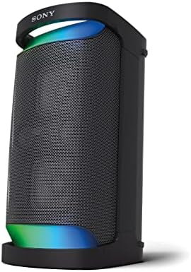 Sony SRS-XP500 Bluetooth głośnik partylowy z mocnym dźwiękiem, oświetleniem i baterią 20h (IPX4, MEGA BASS, funkcja szybkiego ładowania, Party Connect) czarny