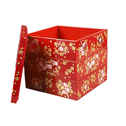 CIYODO 1 St Japansk Sushi Box Dekorativ Bricka Mat Bricka Trelagers Sushifodral Bärbart Sushifodral Matförvaringsväska Sushifodral i Japansk Stil Mellanmål Snackslåda Plast