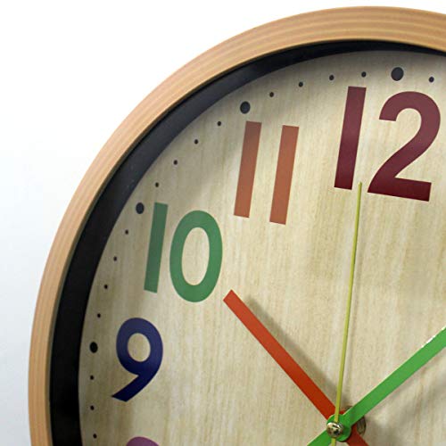 Wall Clock, 12 Inch Easy to Read Silent Non-Ticking Colorful Battery Operated Clock,for Bedroom,Living Room,Kitchen,Office,School Classroom (Yellow) - Image 3
