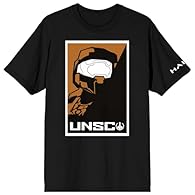 CUSTOM DESIGN: Make a statement with this custom designed tee, showcasing vibrant poster art of a soldier from Halo Infinite and the iconic "UNSC" insignia, perfect for showcasing your passion for the legendary gaming franchise. SHORT SLEEVE: Enjoy u...