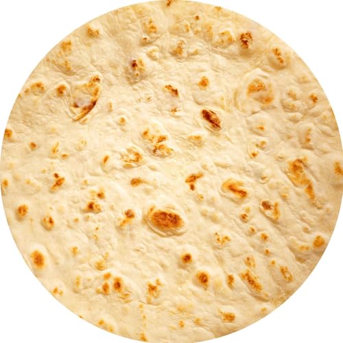 E-yimeng Throw Blanket Burritos Tortilla Wrap Blanket Adult Kids and Baby Size Gifts Novelty Funny Tortilla Round Blanket Fluffy Fuzzy Blankets & Throws for Bed Sofa Yellow 36 inches