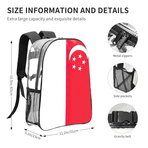 Sac à dos transparent avec poches pour simplifier les contrôles