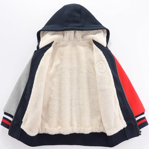 Image of Bumeex Kids Boy's Girl's Sherpa Fleece Lined Jacket 2-14Y(Toddler /Kid)