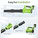 Electric Leaf Blower Cordless with 2 3.0Ah Battery and Charger, 2 Speed Mode 650CFM 280MPH Patio Tools with 2 Tubes, 20V Battery Powered Leaf Cleaner Handheld Blowers for Lawn Care, Dust, Leaves, Yard