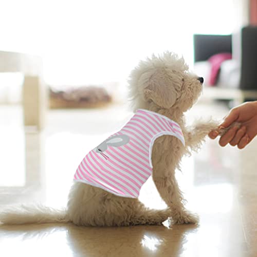 Cooshou 4Pcs Dog Cat Shirts Dog Polka Dot Vest Dog Stripe Sleeveless T-Shirt Pet Soft Vest Breathable Clothes For Small Medium Dog Puppy Kitten Cat M #TOP5